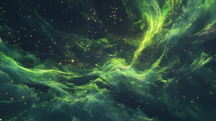 Wall Mural - Celestial Night Sky with Twinkling Stars Generative AI