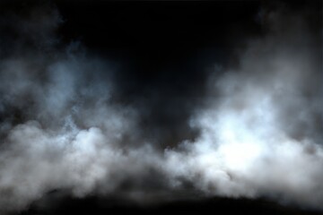 Canvas Print - smoke clouds on black background,mist fog