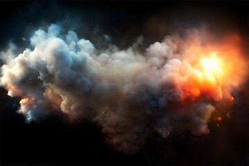 Canvas Print - smoke in the dark