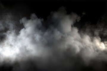 Canvas Print - white clouds in a dark background