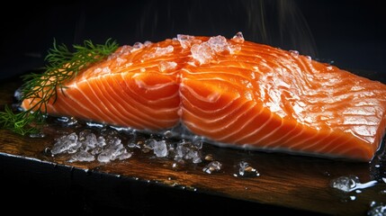 Wall Mural - Meticulously cooked salmon.