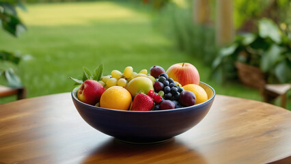 Canvas Print - fruit in a bowl background