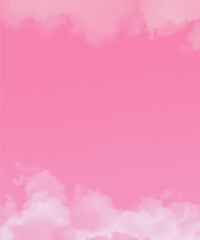 Wall Mural - pink sky and clouds background