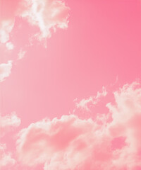 Wall Mural - pink sky and clouds background