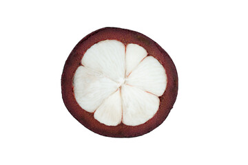 Wall Mural - mangosteen isolated on transparent.