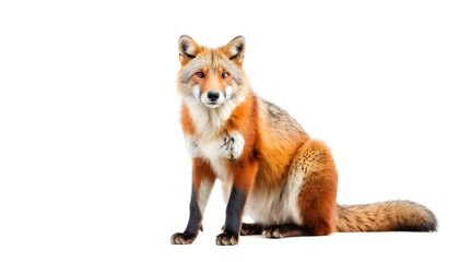 Wall Mural - Fox isolated on white background