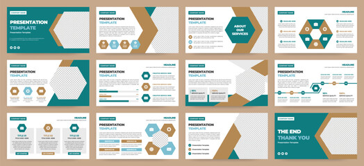Wall Mural - modern presentation slide templates. infographic elements template set for web, print, annual report