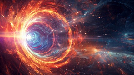 Wall Mural - abstract circle futuristic technology background