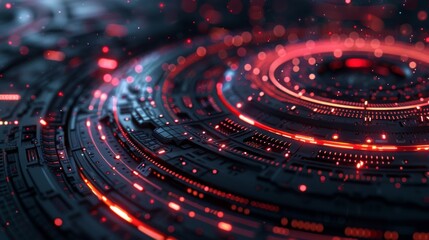 Wall Mural - abstract circle futuristic technology background
