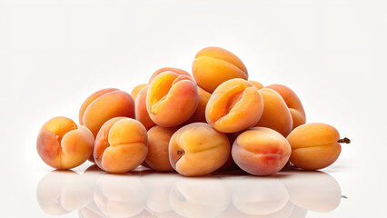 Wall Mural - apricot fruit isolated on white background close up 