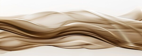 Deep khaki wave abstract background, understated and natural, isolated on white