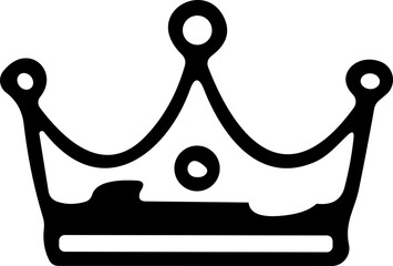 Sticker - crown of king symbol. Crown icon. Hat or cap for royal prince or queen. Vector illustration