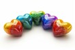 © Leo Rohmann - Shiny Rainbow Heart Gems, Colorful and Bright, Symbol of Pride and Diversity