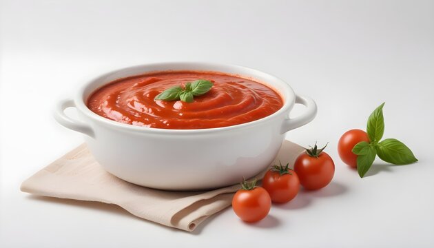 Tomato sauce isolated on white background