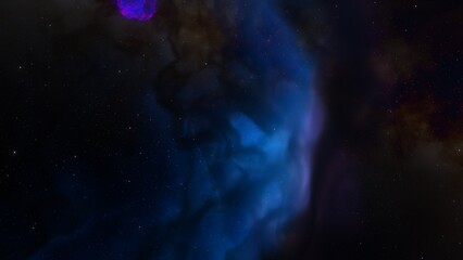 Wall Mural - vibrant colorful space galaxy nebula in a starry night cosmos - universe science and astronomy super