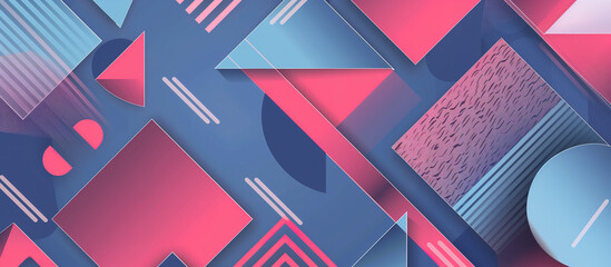 Wall Mural - Abstract Geometric wallpaper background banner design concept with bright colors and sharp shapes