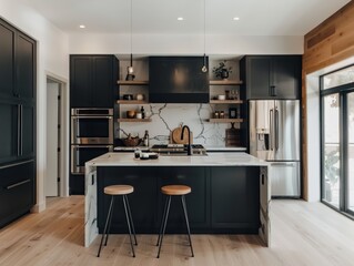 A professional minimalist kitchen photography.