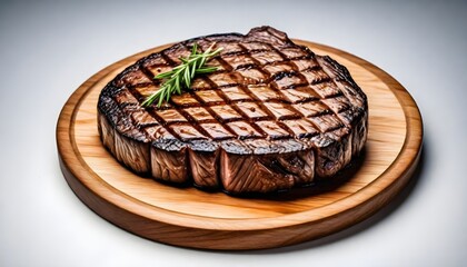 Wall Mural - Steak isolated on white background