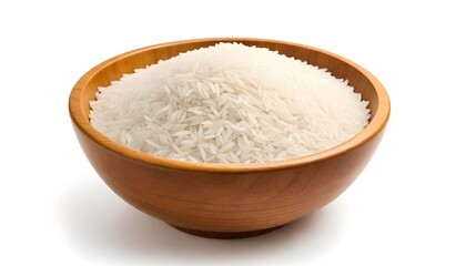 Wall Mural -  Rice isolated on white Background Generative Ai