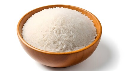 Wall Mural - Rice isolated on white Background Generative Ai