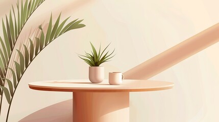 Wall Mural - Contemporary side table with a trendy design. vector illustration.