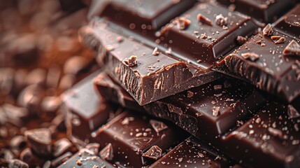 Canvas Print - close up of chocolate bar