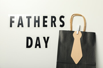 Wall Mural - The concept of a gift for father's day, on a white background.