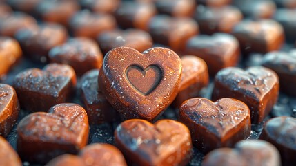 Sticker - close up of chocolate truffles