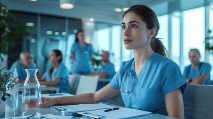 Sticker - The Nurse in Blue Uniform