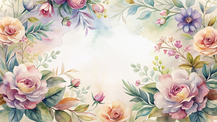 Elegant watercolor flower background