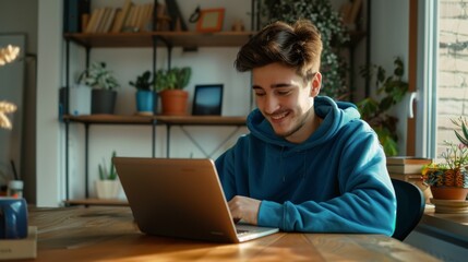 Sticker - The man at home workspace