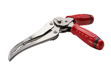 Crimson Grasp: A Tale of Two Pliers on a White or Clear Surface PNG Transparent Background..