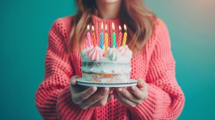 Canvas Print - The Birthday Cake Holding