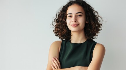 Canvas Print - The woman with curly hair