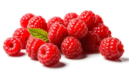 Wall Mural - Raspberry isolated on white Background