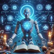 © Anastasiia - A mystical robot with a glowing core meditates in a dimly lit room, surrounded by candles and ancient texts. The scene is infused with digital symbols and a serene atmosphere, merging spirituality and