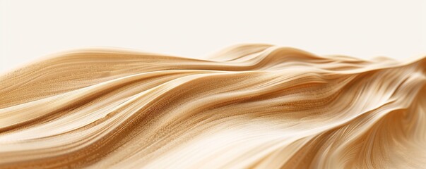 Rich sand wave abstract background, soft and earthy, isolated on white