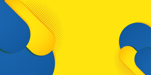 Wall Mural - A Blue and Yellow background with halftone elements. abstract background Vector illustration design