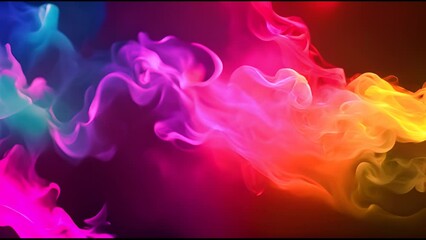 Aufkleber - Colorful smoke, 3D rendering, included in the clip at the end.