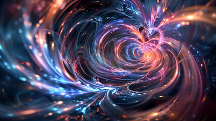 Wall Mural - Swirling Vortex of Light and Color