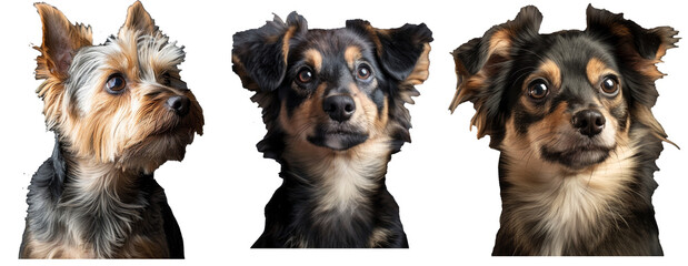 Wall Mural - a cute dog is posed against an isolated background in a studio shot.