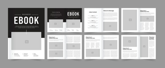 Wall Mural - Business Ebook Template , Ebook Layout Design and Ebook Magazine 