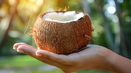 coconut in the palm