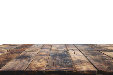 Wall Mural - Empty wooden floor isolated on transparent background