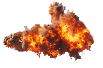 Wall Mural - Explosion of fire isolated on transparent background