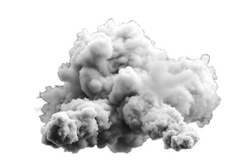 Wall Mural - Explosion smoke isolated on transparent background