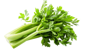 Fresh celery isolated on transparent background