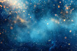 © Ray - Blue shimmering particles and gold shimmering particles flying gracefully combine, hi-res image background