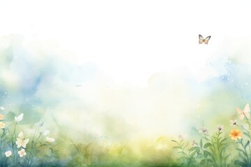 Wall Mural - Butterfies border background backgrounds outdoors nature.