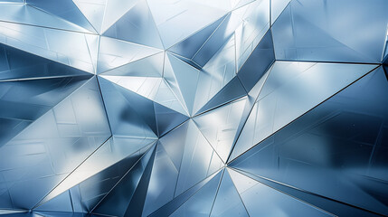 Wall Mural - abstract blue background with 3D triangles